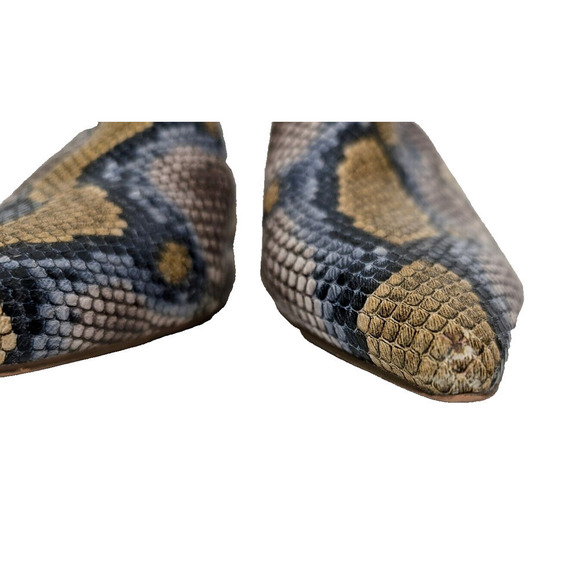 STEVEN NEW YORK Fedor Block Heel Slip On Mules Women’s Snake Print Sandals 8.5 - Picture 3 of 12